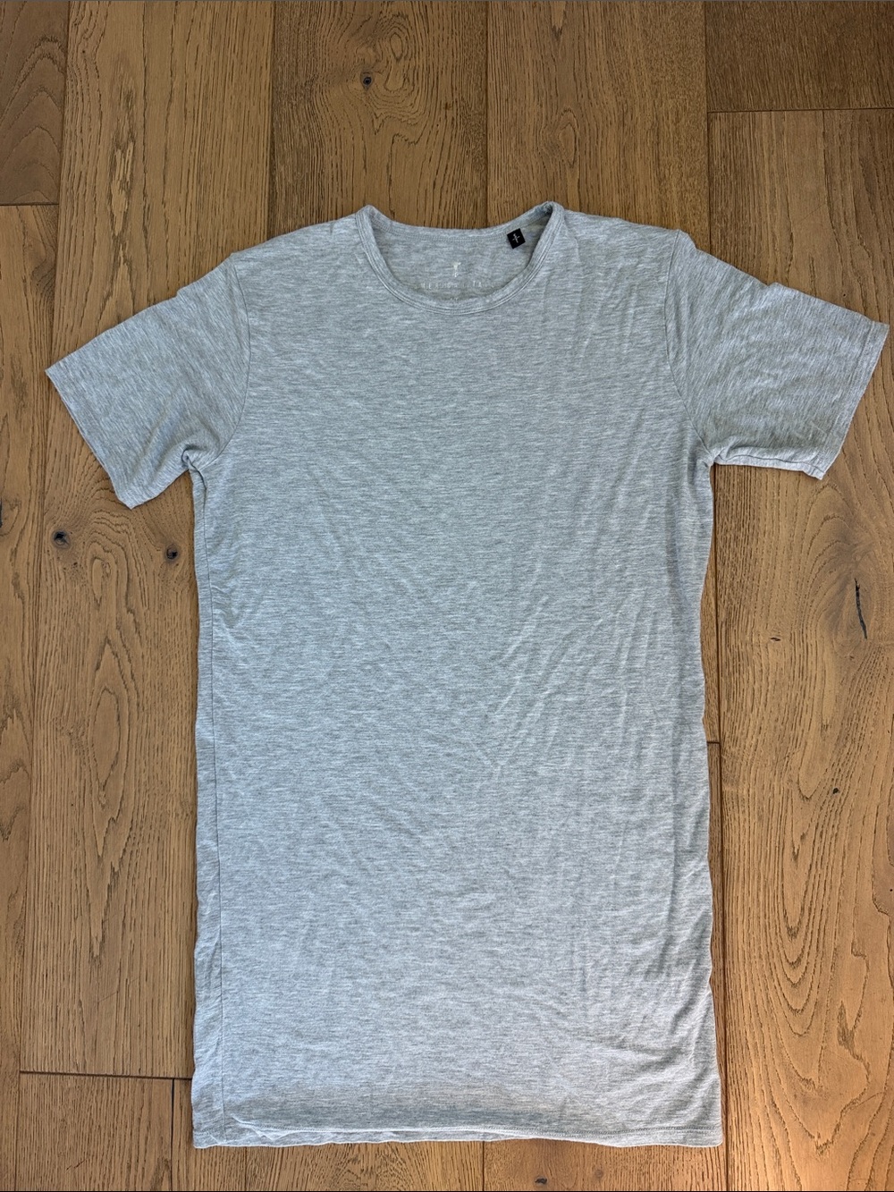 American Tall Men's Light Gray Modal/Spandex Crew Short Sleeve Undershirt